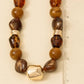 Chunky Marble Acrylic Beaded Necklace