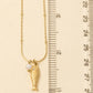 Stainless Steel Fish And Pearl Necklace