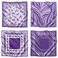 32" Purple & White Gameday Bandana Scarf