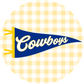 Cowboys Pennant Game Day Button