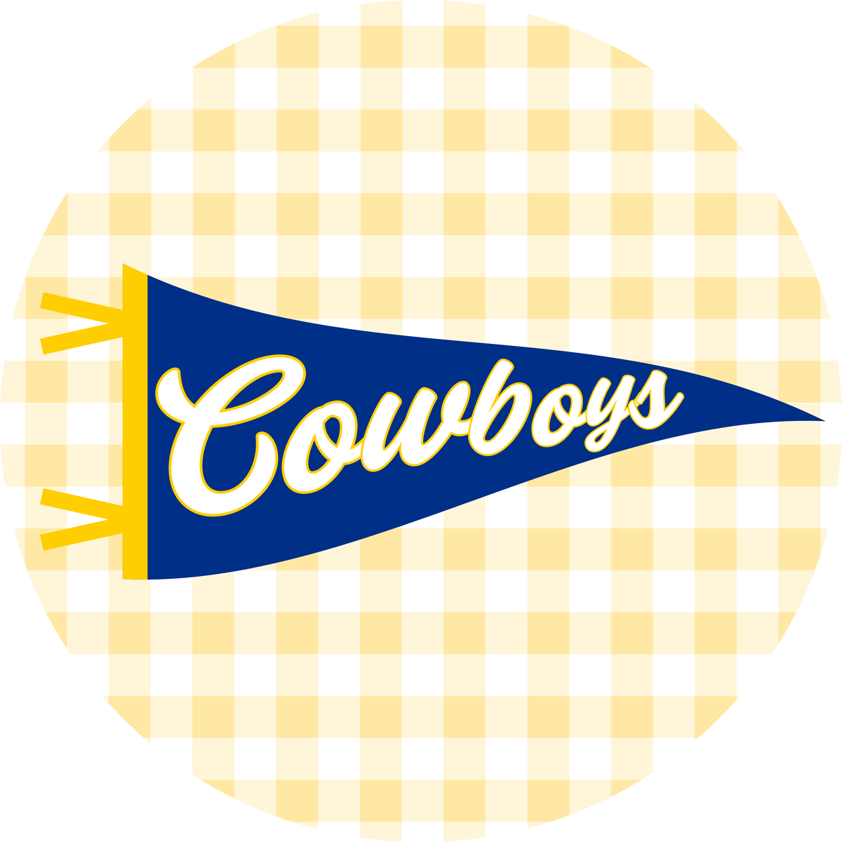 Cowboys Pennant Game Day Button