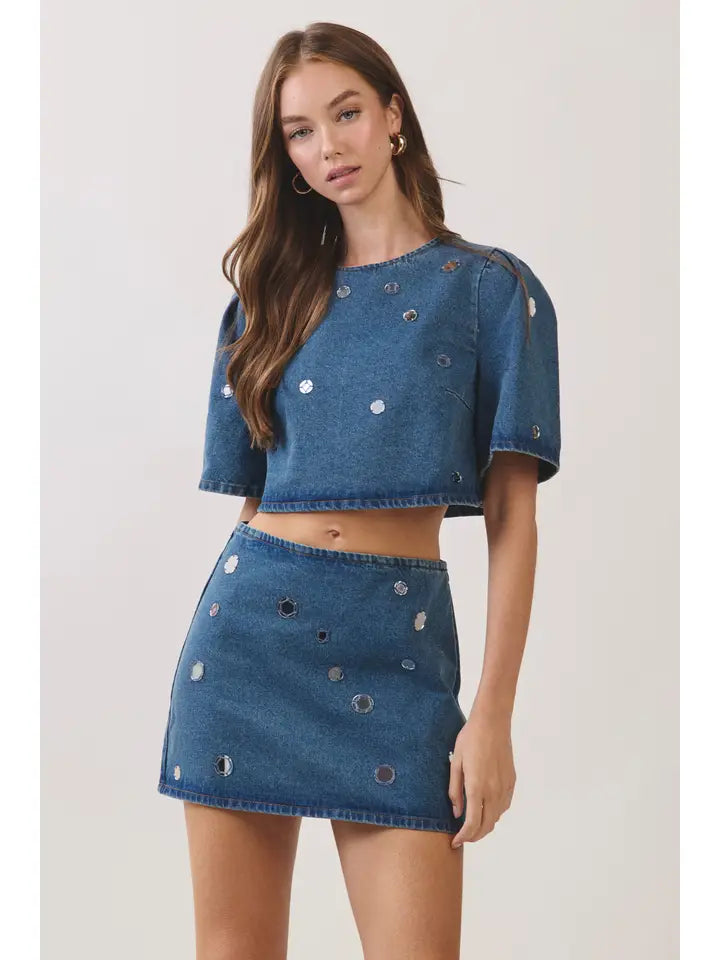 Disco Darling Denim Top