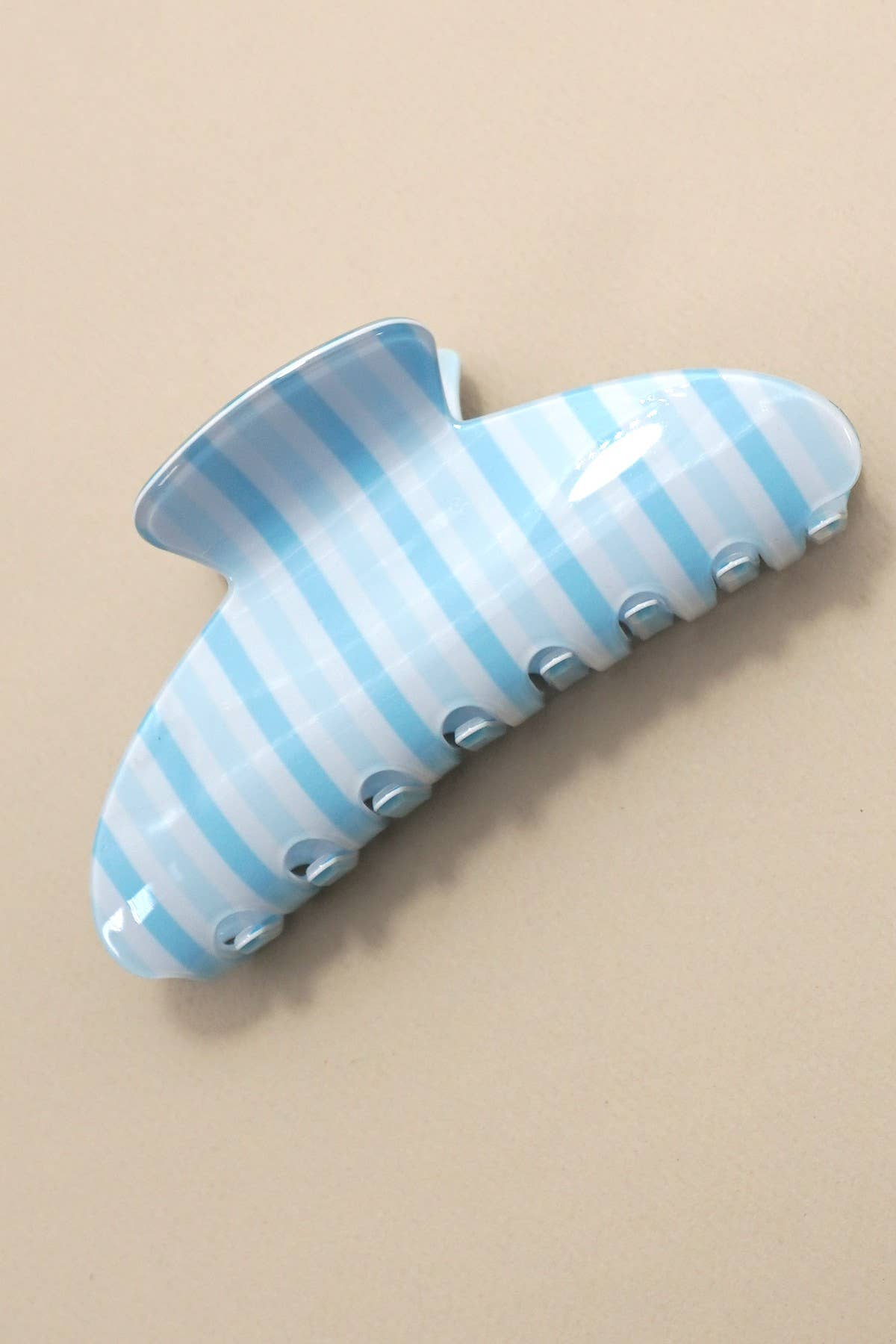 Jumbo Stripe Plaid Claw Clips