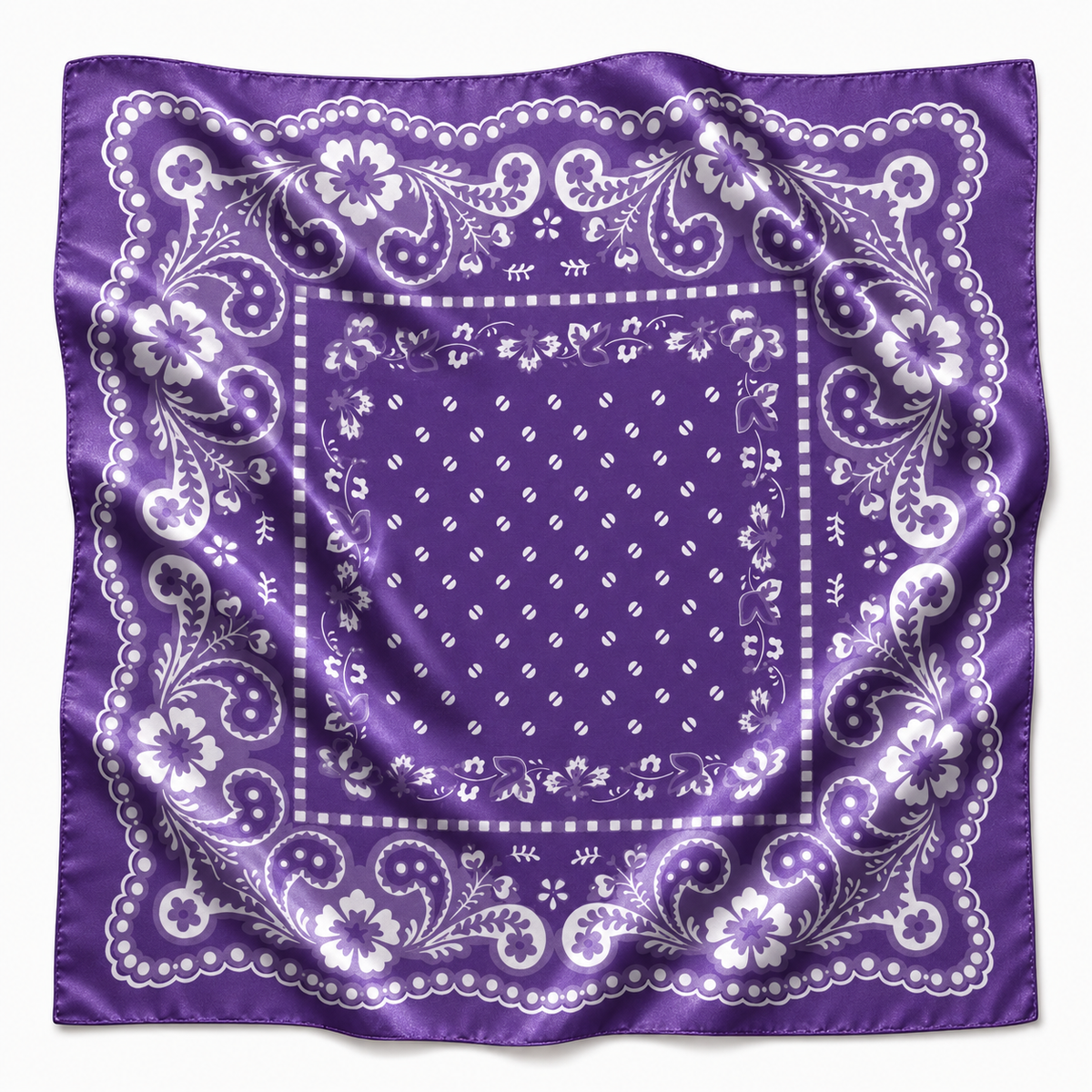 Purple & White Gameday Bandana Scarf