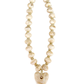 Athens Beaded Necklace with Heart Charm