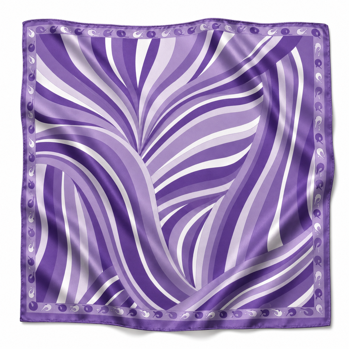 32" Purple & White Gameday Bandana Scarf