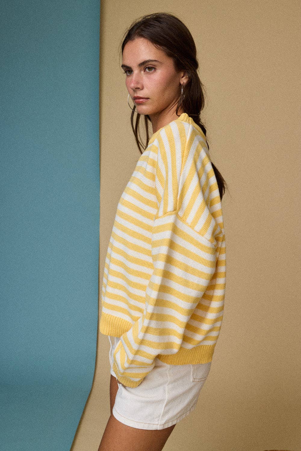 Blush Stripe Crewneck Sweater