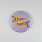 Geaux Tigers Game Day Button - Purple Gingham