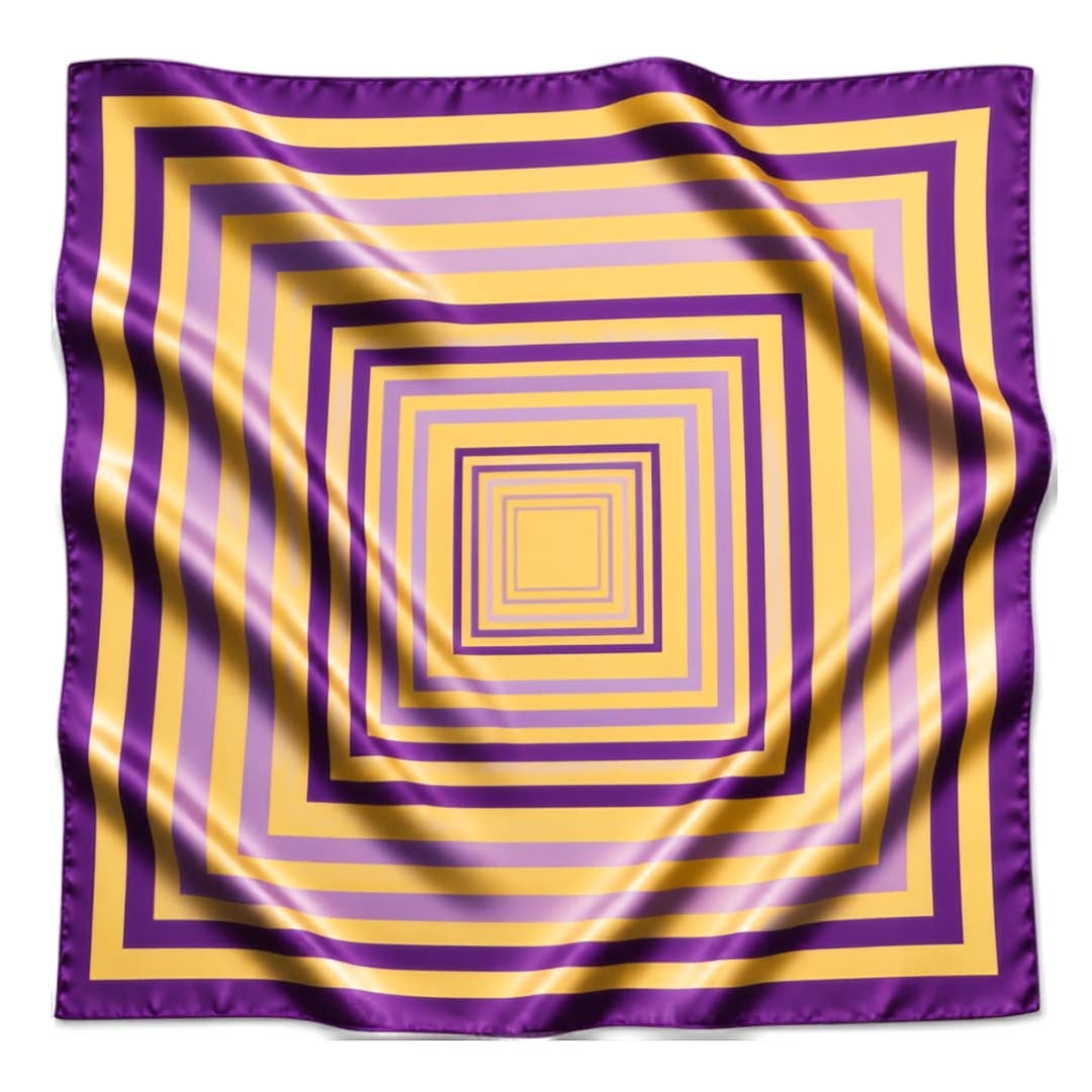 Swirls Purple & Gold Gameday Bandana Scarf