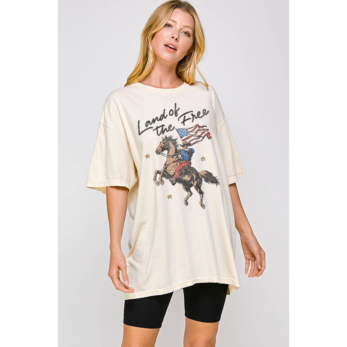 Land of the Free Graphic Oversized Tee