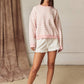 Blush Stripe Crewneck Sweater