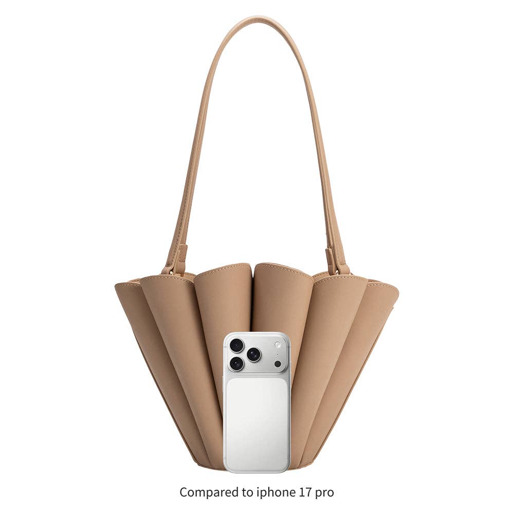 Shellie Blue Vegan Leather Shoulder Bag