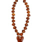 Athens Tortoise Beaded Necklace with Heart Charm