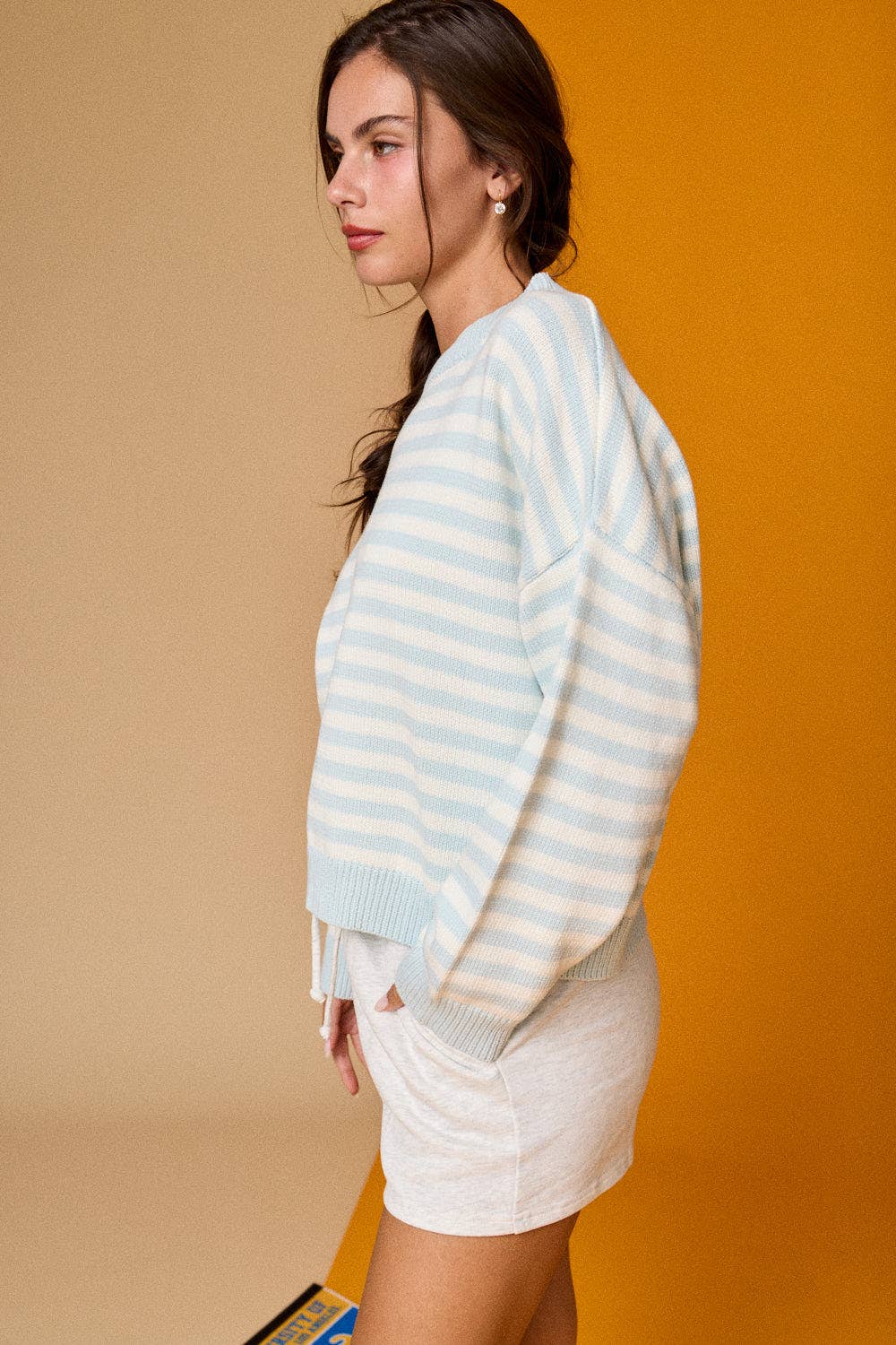 Blush Stripe Crewneck Sweater
