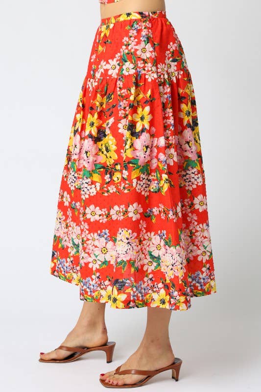 London Floral Maxi Skirt