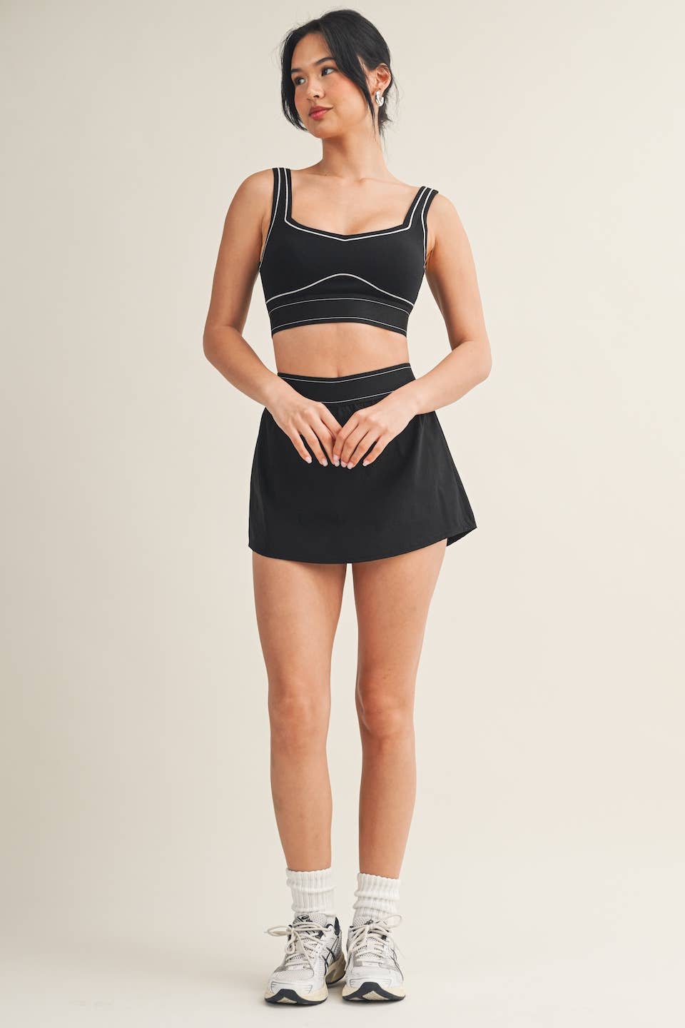 Waistband Contrast Skort