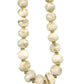 Marble Chunky Beaded Necklace- Cream