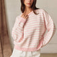 Blush Stripe Crewneck Sweater