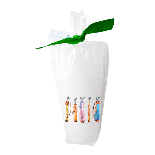 Golf Bags Frosted Cups-Set of 6