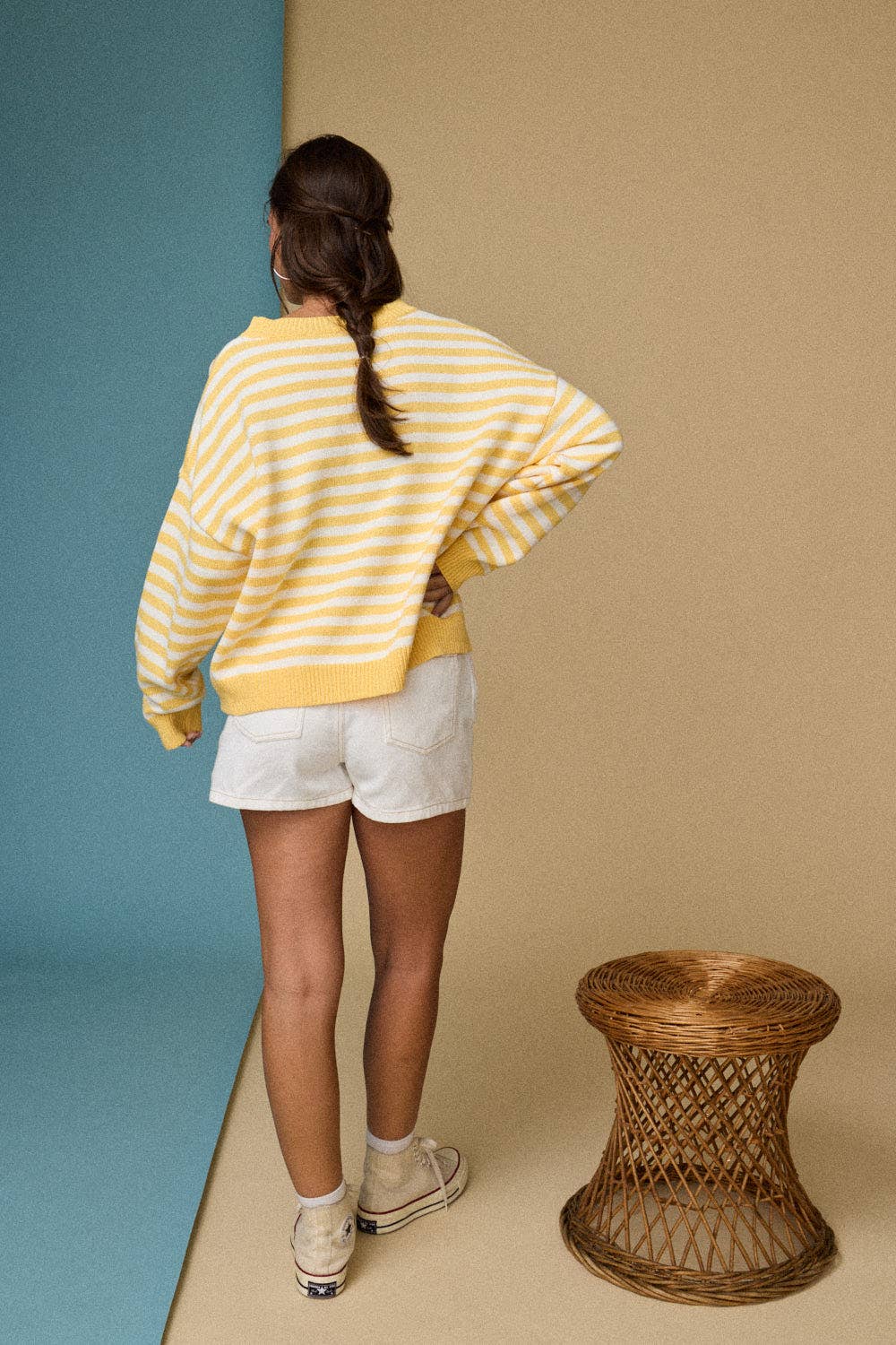 Blush Stripe Crewneck Sweater
