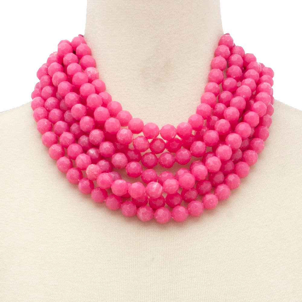 Layered Chunky Beaded Necklace