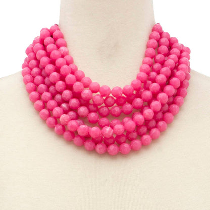 Layered Chunky Beaded Necklace