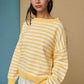Blush Stripe Crewneck Sweater