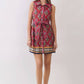 Floral Print Belted Mini Shirt Dress
