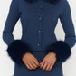 Chateau Fur Trim Cardigan