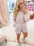Stripe Seersucker Romper