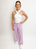 Good Vibes Crop Wide Leg Jean
