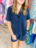 Bella Button Up Top