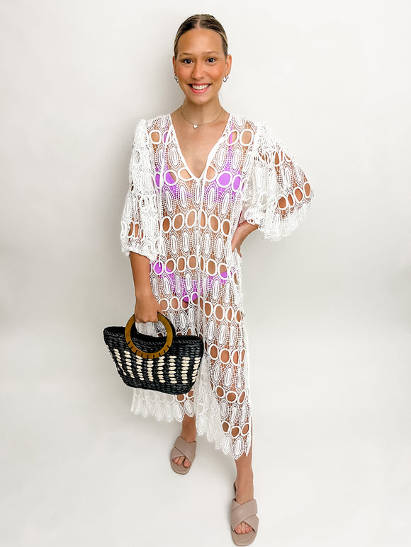 Pamela Eyelet Cover Up Maxi Dress