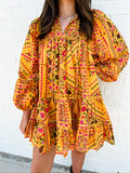 Marin Floral LS Mini Dress