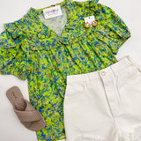 Perfectly Pear Ruffle Blouse