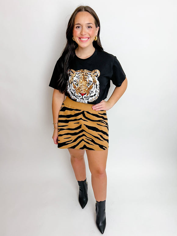 Tiger Stripe Sweater Skirt
