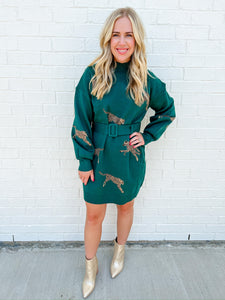 Prowling Belted Sweater Dress