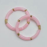 Bloom Acrylic Bracelet w/ Multi Gold Disks