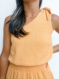 On Island Time One Shoulder Crop