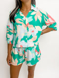 Lido Button Up Crop