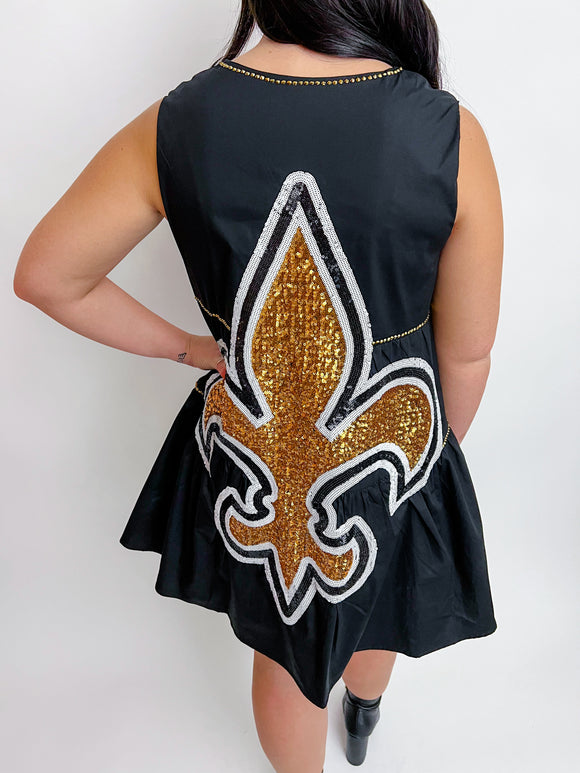 Fleur De Lis Back Tank Dress