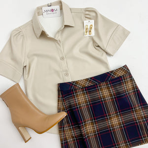 Cameron Plaid Mini Skirt
