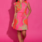 Leigh Dress Fuchsia Outline