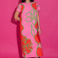 Elliot Dress Fuchsia Outline