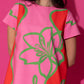 Elliot Dress Fuchsia Outline