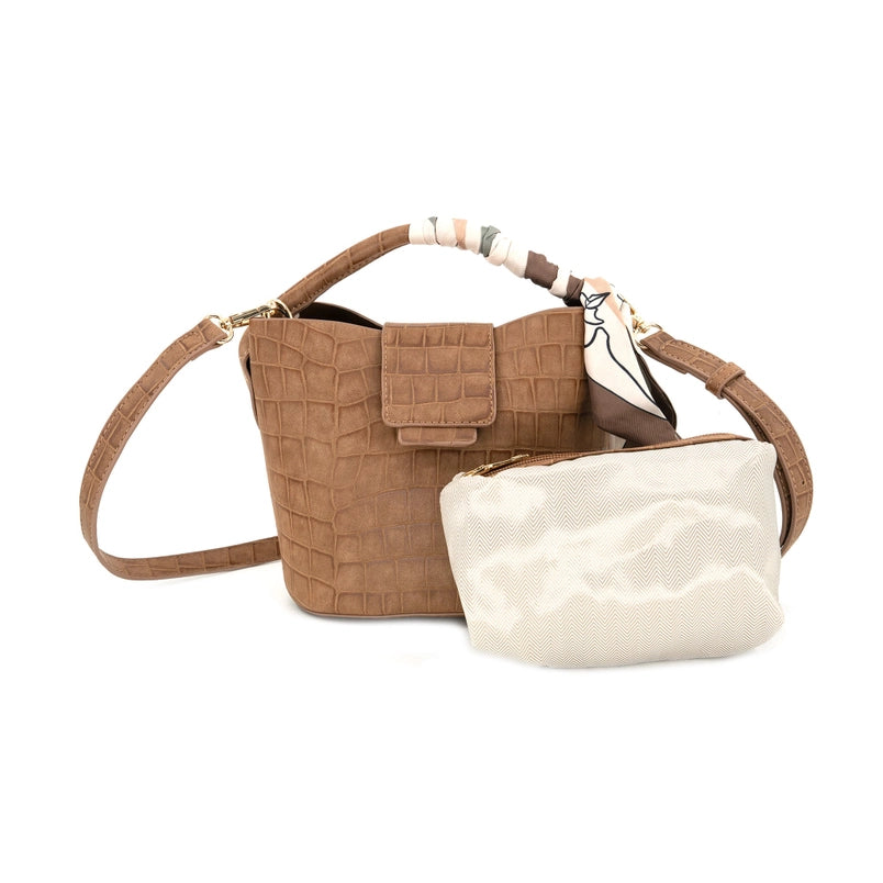 Lucia Croc Mini Bucket Bag
