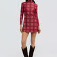 The Dottie Dress Camellia Plaid