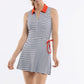 The Easton Dress Navy Stripe