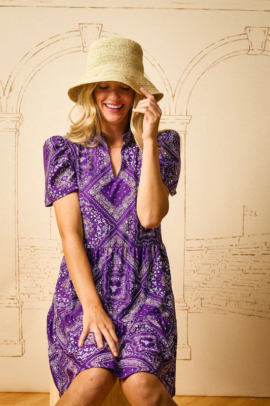 Navy Dress LSU Bandana