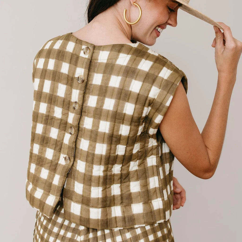 Painted Gingham Greta Top